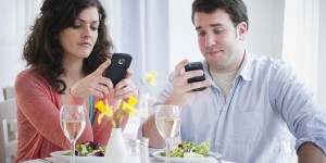 Texting at dinner